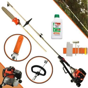 Imagem de Podador De Galhos + Alongador Importway 52cc + Óleo Stihl 2t