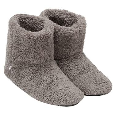 Imagem de mianshe Pantufa feminina e masculina com espuma viscoelástica, Cinza claro, 9-11 Women/7-9 Men