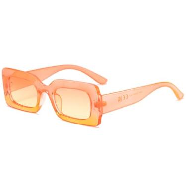 Imagem de Óculos de sol de armação pequena femininos e masculinos, vintage, clássico, retrô, com lentes coloridas, tendência da moda (C2)