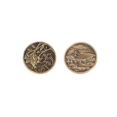 Imagem de The Broken Token Prop Coins - 25mm Gold 25 Value Floating Isle Replica Coins, Pack of 10 - Fantasy Novelty and Replica Coins