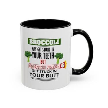 Imagem de Caneca de café de brócolis – Copo de destaque para amantes de vegetais e comedores saudáveis - Ideia de presente de aniversário e Natal