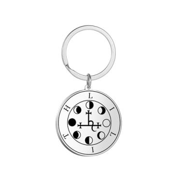 Imagem de EUEAVAN Colar Sigil of Lilith para homens e mulheres Hecate Gótico fase da lua Lilith Deusa Sigil Pingente Sigil Lúcifer Mitologia Joias Pagãs Presente, Medium, Aço inoxidável, Sem Pedra Preciosa