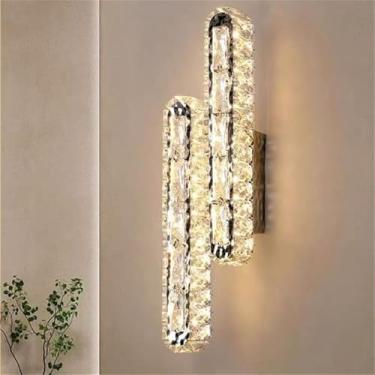 Imagem de Lâmpada De Parede LED Moderna De Cristal Luxo - Decoração De Arte Fashion Para Sala De Estar, Quarto, Villa, Hotel, Escadaria E Corredor (Estilo 27 B D12H40CM)