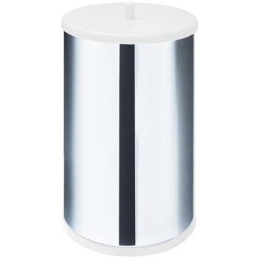 Imagem de Lixeira Inox Branca 9.1 Litros Para Cozinha, Pia E Banheiro