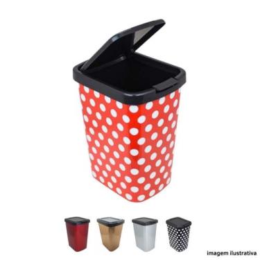 Imagem de Lixeira Cesto 9 Litros tampa Click Para Pia Cozinha Banheiro - Arqplas