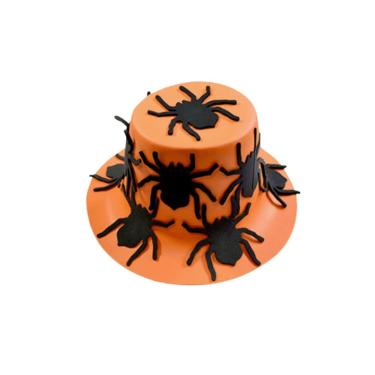 Imagem de Cartola Laranja Halloween Aranha em E.V.A