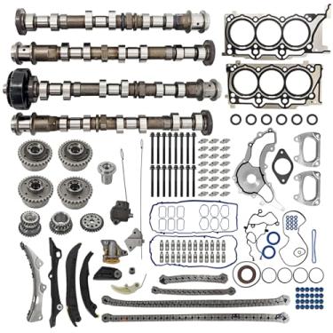 Imagem de Kit de corrente de distribuição de eixo de comando Pentastar 3.6 com rodas dentadas VVT HS26541PT junta de cabeça