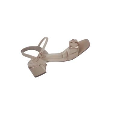 Imagem de Bebecê, SANDÁLIA FEMININA BEBECÊ T5240-151 SALTO BLOCO 5,4CM Cor:Nude;Tamanho:36