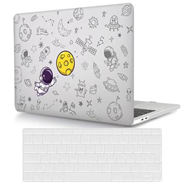Imagem de Capa rígida compatível com MacBook Air de 13,6 polegadas modelo A2681 M2 Chip 2022, capa protetora de plástico leve e capa de teclado para Air de 13,6 polegadas com tela de retina líquida, astronauta
