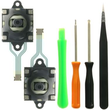Imagem de 2 Pack Joystick Thumb Stick Replacement for ROG Ally RC71L Handheld Console, 3D Analog Stick Repair Kit for GPD Win 3 Win 4 and Pico 2 Pico 3 Controller Drift Fix with Tools