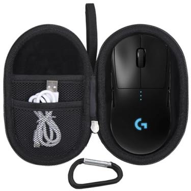 Imagem de Capa de mouse para Logitech G PRO X Superlight 2/2 DEX/ 2c para X Superlight para Pro 2 Lightspeed sem fio/mouse para jogos com fio (apenas capa) (preto)