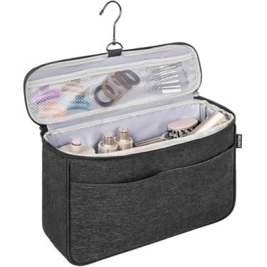 Imagem de WELIDAY Bolsa de armazenamento de viagem compatível com Dyson Airwrap Styler e Shark FlexStyle Air Styler, organizador de viagem portátil para modelador de cabelo e acessório com vários bolsos (preto)