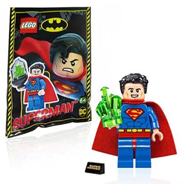 Imagem de LEGO DC Super Heroes Minifigure - Superman (com Kryptonita e Display Stand) 76096