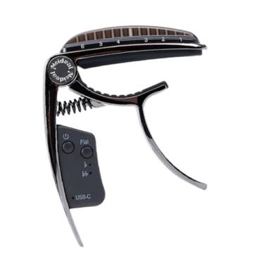 Imagem de JWQFBC Grampo de Afinação para Capotraste de Guitarra, Presente, Acessório de Ajuste, Clipe de Guitarra, Recarregável, para Bandolim, Guitarra Elétrica, Adul, Preto