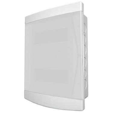 Imagem de Quadro de Distribuição de Embutir 12/16 para Disjuntor com Barramento Porta Transparente com Bolsa - 33048548 - TIGRE