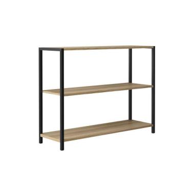 Imagem de Estante Prateleira Estilo Industrial Média 3 Níveis Nogueira