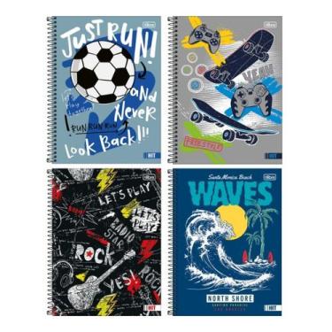 Imagem de Caderno Espiral Hit Masculino Tilibra 80 Folhas 200x275mm Universitári