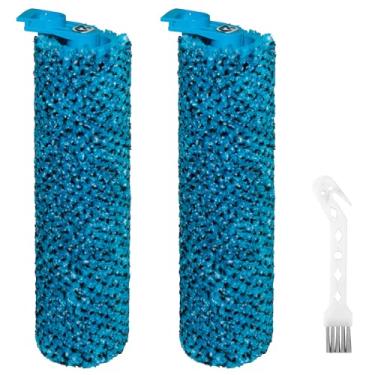 Imagem de Peças de reposição de rolo de escova WW200 WW201 WW205 compatíveis com limpador de piso duro seco seco sem fio Shark Hydroduo com tecnologia Dirt-Reveal, 2 rolos de escova HydroDuo, 1 escova de