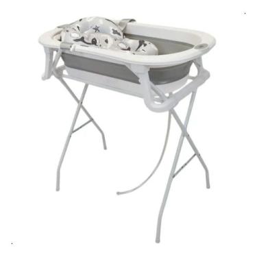 Imagem de Banheira Portátil Infantil Dobrável C/ Almofada e Termômetro - Geral