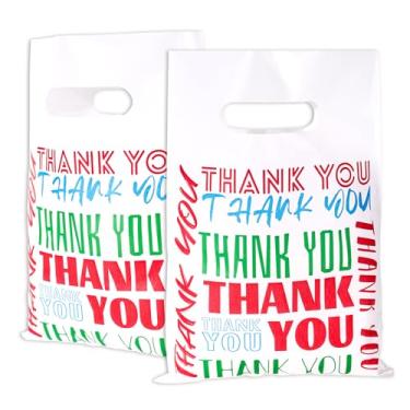 Imagem de 50 Unidades de Sacos Plástico Agradecimento, Pequenos Sacos Lembranças para Doces Bolachas e Pegas para Festas Aniversário Chás de Bebé Embalagens Retalho