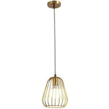 Imagem de luminária pendente chinesa V-intage, iluminação pendente ajustável em altura de cobre, base E27, luzes externas, artesanato exclusivo, adequado para loft, bar, sala de estar, luz de suspensã