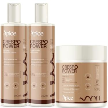 Imagem de Kit Apice Crespo Power Shampoo 300ml Condicionador 300ml Creme de Pentear 500g