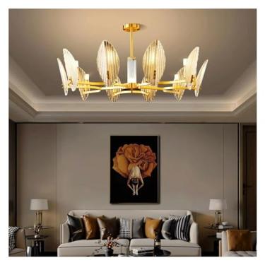 Imagem de Decoração para casa Sala de jantar Luminária pendente Luzes Iluminação interna Luminária de teto Luz suspensa Lustres compatíveis com sala de estar, Lustres de LED, Branco frio - 10 cabeças