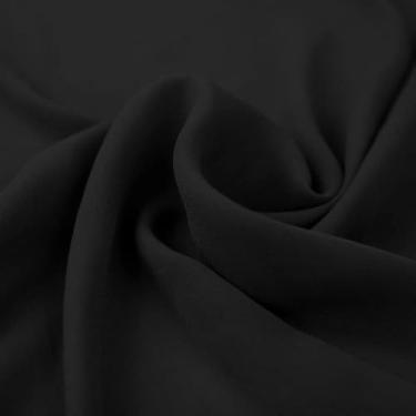 Imagem de Stylish FABRIC Hi Multi Chiffon Lã Dobby/Tecido Decoração de Tecido Casa/DIY Tecido, Preto 5 metros