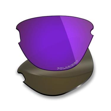 Imagem de Mryok Lentes de reposição ultra polarizadas para óculos de sol Oakley Frogskins Lite OO9374, HD Polarized, proteção UV, resistente a impactos e ajuste perfeito - Roxo plasma