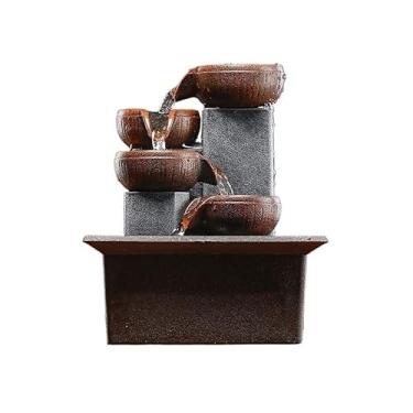 Imagem de Fonte de mesa Feng Shui Fonte Riqueza Mesa Presentes Criativos Casa Pequena Sala de Estar Ornamentos Fonte de Água Decorativa Fonte de Meditação