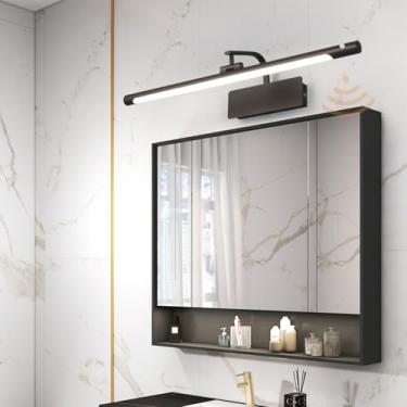 Imagem de Luz de espelho LED banheiro com detector de movimento lâmpada de parede moderna dobrável ângulo ajustável à prova d'água iluminação de parede iluminação de imagem para penteadeira banheiro (luz neutra