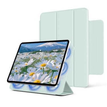 Imagem de KVTVOU Capa magnética para iPad (A16) 11ª/10ª geração (11/10,9 polegadas, 2025/2022), acessório magnético inteligente, capa de rebote com três dobras, corpo leve e despertar/hibernar automaticamente