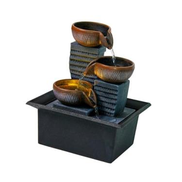 Imagem de WeiLaiKeQi Fonte de água de mesa, presente de cachoeira de mesa, enfeite de água corrente, sons de cachoeira para casa, quarto e sala de estar