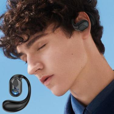 Imagem de Fones de ouvido Bluetooth sem fio, gancho de ouvido com microfone para