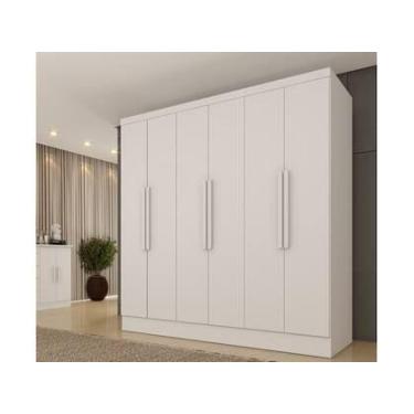 Imagem de Guarda Roupa Bariloche 6 Portas e 4 Gavetas Internas Tcil Branco - MOV