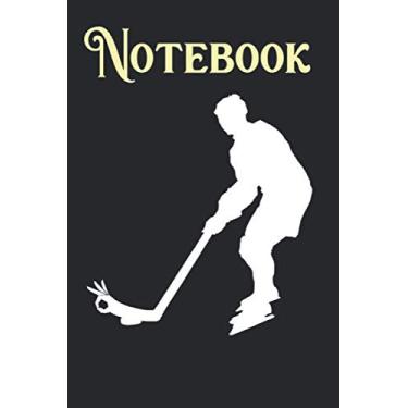 Imagem de Composition Notebook, Journal Notebook: Hockey Stick Finger Circle Game Hole Tempting Gift Size 6'' x 9'', 100 Pages for Notes, To Do Lists, Doodles, Journal, A for Kids, Him or Her