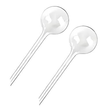 Imagem de Zenarao Globos de irrigação de plantas, 2 peças de lâmpadas de água automáticas para plantas de plástico, bolas autoalimentadoras de flores, dispositivo de irrigação, regador automático, estacas de