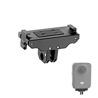 Imagem de SKYJFFJ Adaptador de montagem magnética para DJI Action 5 Pro/4/3/OSMO 360 base de liberação rápida de alumínio com rosca de 0,6 cm e conector dobrável para tripés, bastões de selfie, acessórios de