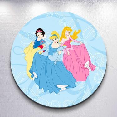 Imagem de Capas Painel Festa Infantil Menina Princesas Painel Redondo Grande ou 