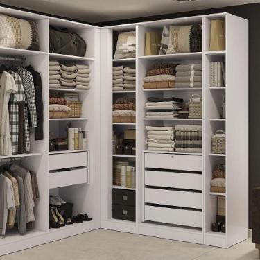 Imagem de Guarda-roupa Sem Portas Closet Kappesberg Adapt Branco 80cm