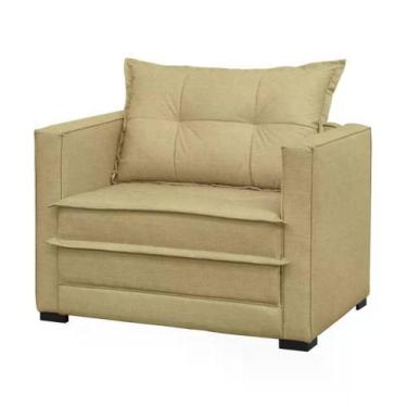 Imagem de Poltrona Cama Londres Suede Marfim Dmonegatto Suede Marfim
