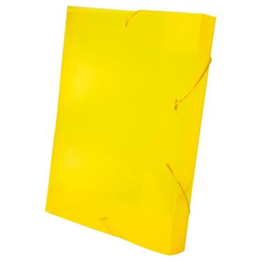 Imagem de Pasta Aba Elástico Dello Line Lombo 4cm Amarela 33,5x23,5cm