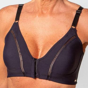 Imagem de Sutiã com Abertura Frontal Sem Aro Sem Bojo Dilady 323181, 46, Pt, Pre