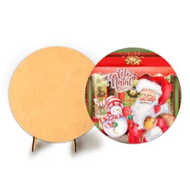 Imagem de Painel C Elastico Redondo 50cm Natal + Suporte MDF (NAT059)