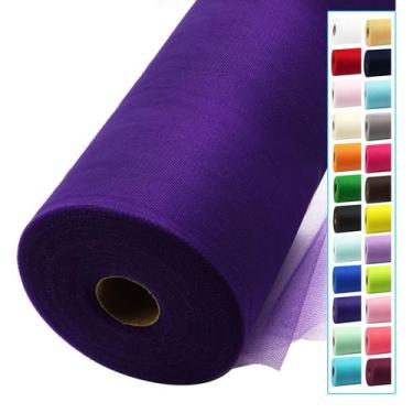 Imagem de Rolo de tecido de tule IONTACH Purple 137 cm x 36,5 m para artesanato