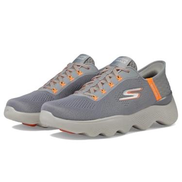 Imagem de Skechers Tênis masculino Hands Free Slip-ins Go Walk Massage Fit-The Swedish, Cinza/laranja, 39