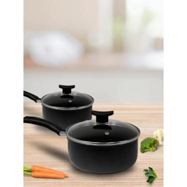 Imagem de Conjunto de Panelas Antiaderentes com Tampa de Vidro, 2 Peças