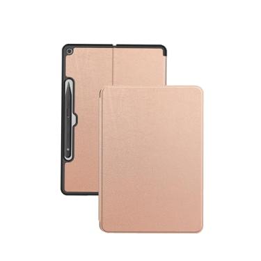 Imagem de Capa com suporte para tablet Microsoft Surface Pro de 12 polegadas, capa de couro FJIASTB resistente a arranhões com suporte para caneta, não despertar/dormir (ouro rosa)