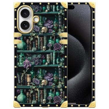 Imagem de DAIZAG Compatível com capa para iPhone 17, The Magician's Bookshelf Golden Decoration Capa protetora de TPU macio antiarranhões para iPhone 17