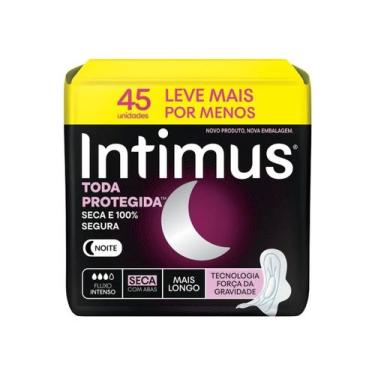 Imagem de Absorvente Intimus Noturno Extra Proteção Cobertura Seca com Abas 45 U